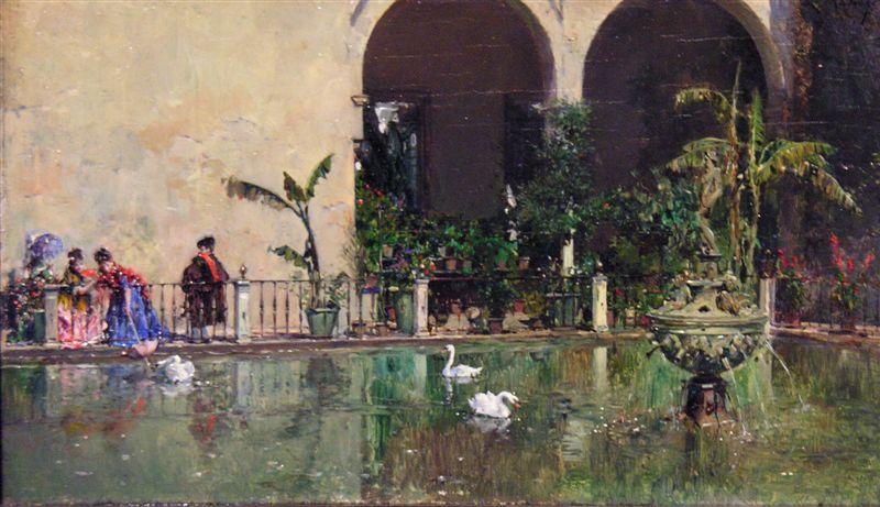 Raimundo Madrazo Estanque en los jardines del Real Alcazar de Sevilla oil painting image